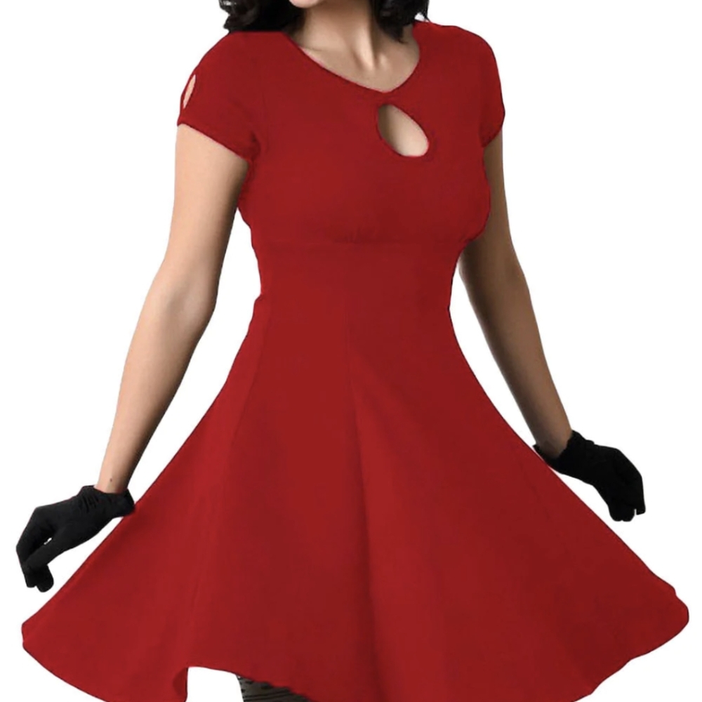 Rock steady RETRO rust color NWT keyhole dress